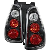 Tail Lights (Matte Black Housing/Clear Lens) Made for and Compatible with 2003-2005 Toyota 4Runner