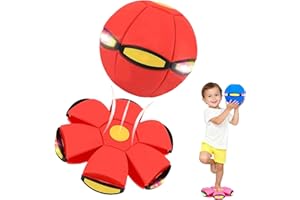 Magic Metaball Bouncing Ball, Children's Bouncing Ball, Magic Flying Saucer, Bouncy Balls with 6 Light, Dual Form Freely Swit