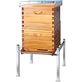 Honey Lake Metal Bee Hive Stand for 8/10 Frame Beehive Box, Fixed-Height Beehive Stand with Round Base, Easy to Assemble (2 Pack)