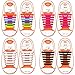 Talent Fashion Kids/Adults Tieless Elastic Silicone No Tie Shoelaces, Waterproof Rubber Flat Running Shoe Laces for Sneakers Board Shoes Casual Shoes and Boots