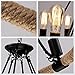 BAYCHEER HL371768 Industrial Retro Vintage Style with 39.37 inch Length Chain Rope 6 Lights Chandelier Pendant Light Lamp use E26/27 Bulb