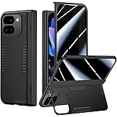 Kaiiecal for Google Pixel-9-Pro Fold Case: Slim Hinge Stand Case with Privacy Protector - Support Wireless Charging - Soft Cool Protective Phone Cover for Google Pixel 9Pro Fold
