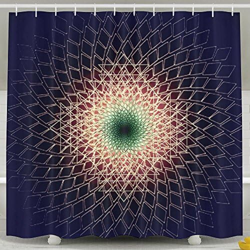 Fractals Sequences Sacred Geometry Fashion Shower Curtain Deluxe Waterproof Bath Curtain