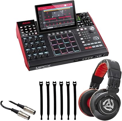 Amazon Com Akai Professional Mpc X Standalone Mpc With 10 1 High Resolution Adjustable Multi Touch Display Red Wave Carbon Headphones Midi Cable Strapeez Top Value Bundle Musical Instruments