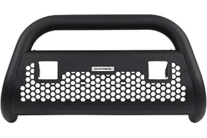 GO RHINO! Go Rhino RC2 Bull Bar w/Holes for Two 3x3 LED Cube Lights | Mild Steel, Textured Black | 55326T