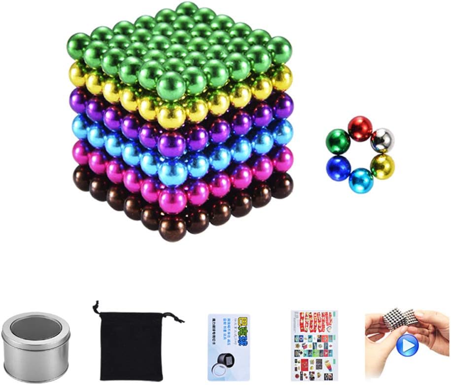 seveni Blocks Sculpture Toys, Magic Building Balls 3D Puzzle Toy, For Anxiety ADHD Autism Provides Relief (216pcs 5mm)