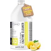 Multi-Purpose Probiotic Enzyme Citrus Cleaner, 1/2 Gallon (64 oz.) - Pet Stain and Odor Remover - Concentrated - Professional &amp; Home Strength Drains, Floors, Bathrooms, Toilets Trash Can, Made in USA