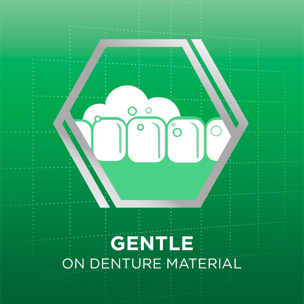 Polident 3 Minute Triple Mint Antibacterial Denture Cleanser Effervescent Tablets, 120 count: Beauty
