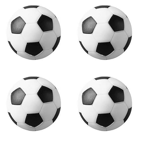 Huji Foosballs Repuesto Mini Pelotas de fútbol, Negro/Blanco ...