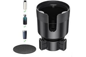 TYKOR Car Cup Holder Expander, Cup Holder Expander for Car with Adjustable Base, Fits Yeti 24/36/46oz, Hydroflask 32/40oz, La