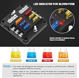 KAOLALI Fuse Box 6/12 Way with LED Indicator Damp-Proof Cover 12V Boat view 4