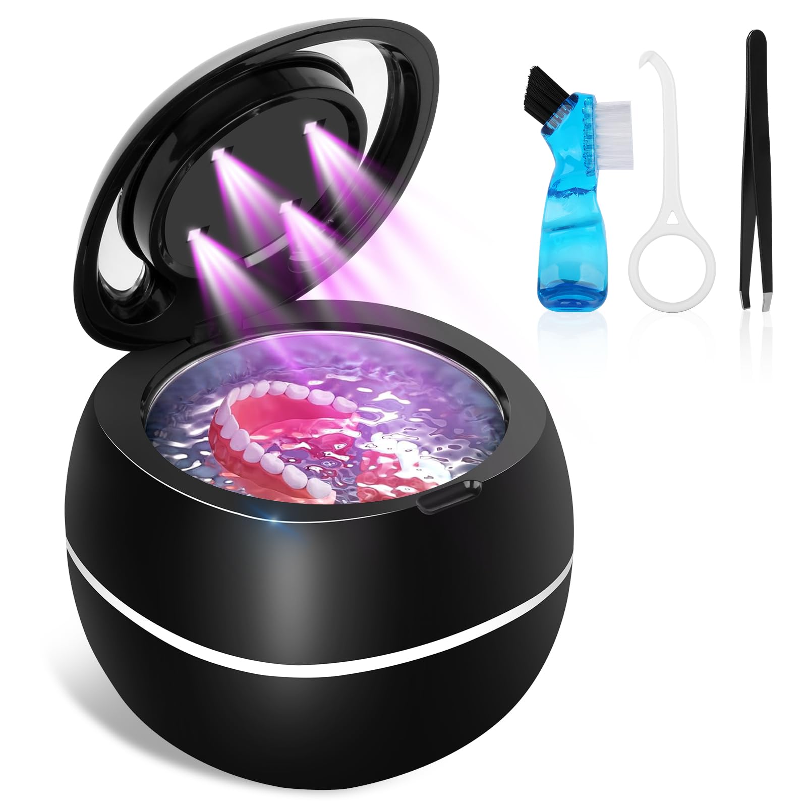 Photo 1 of Ultrasonic Retainer Cleaner,Retainer Cleaner Machine for Dentures,Aligner,Mouth Guard,Braces,Night guard,Cleaner Machine for Retainers,Ultrasonic Jewelry & Ring Cleaner with Digital Timer