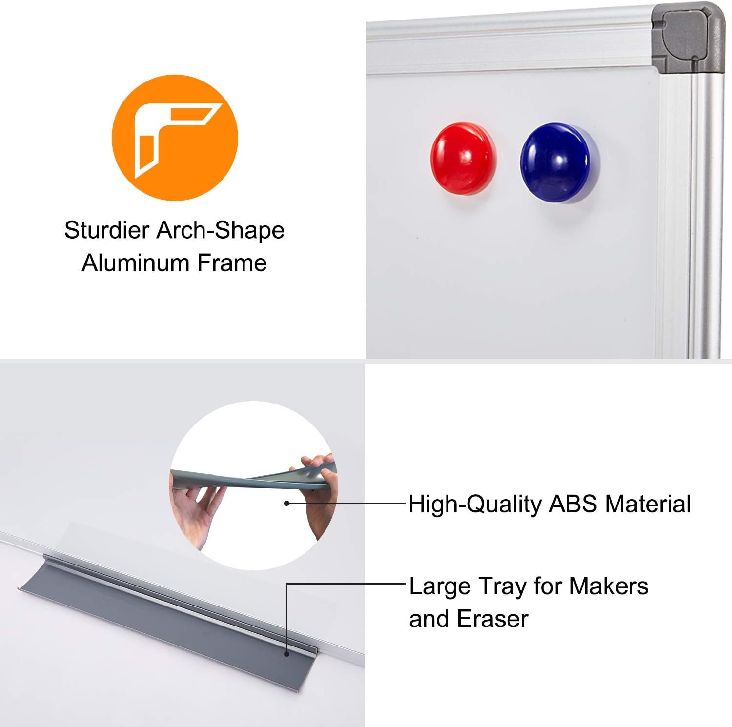 36" x 24", Aluminum Alloy Frame, Honeycomb Core, Magnetic Dry Erase Board, White Board, Magnetic Whiteboard, Whiteboard, Magnetic White Board, White Boards for Wall, Large Whiteboard, 1 Pack : Office Products