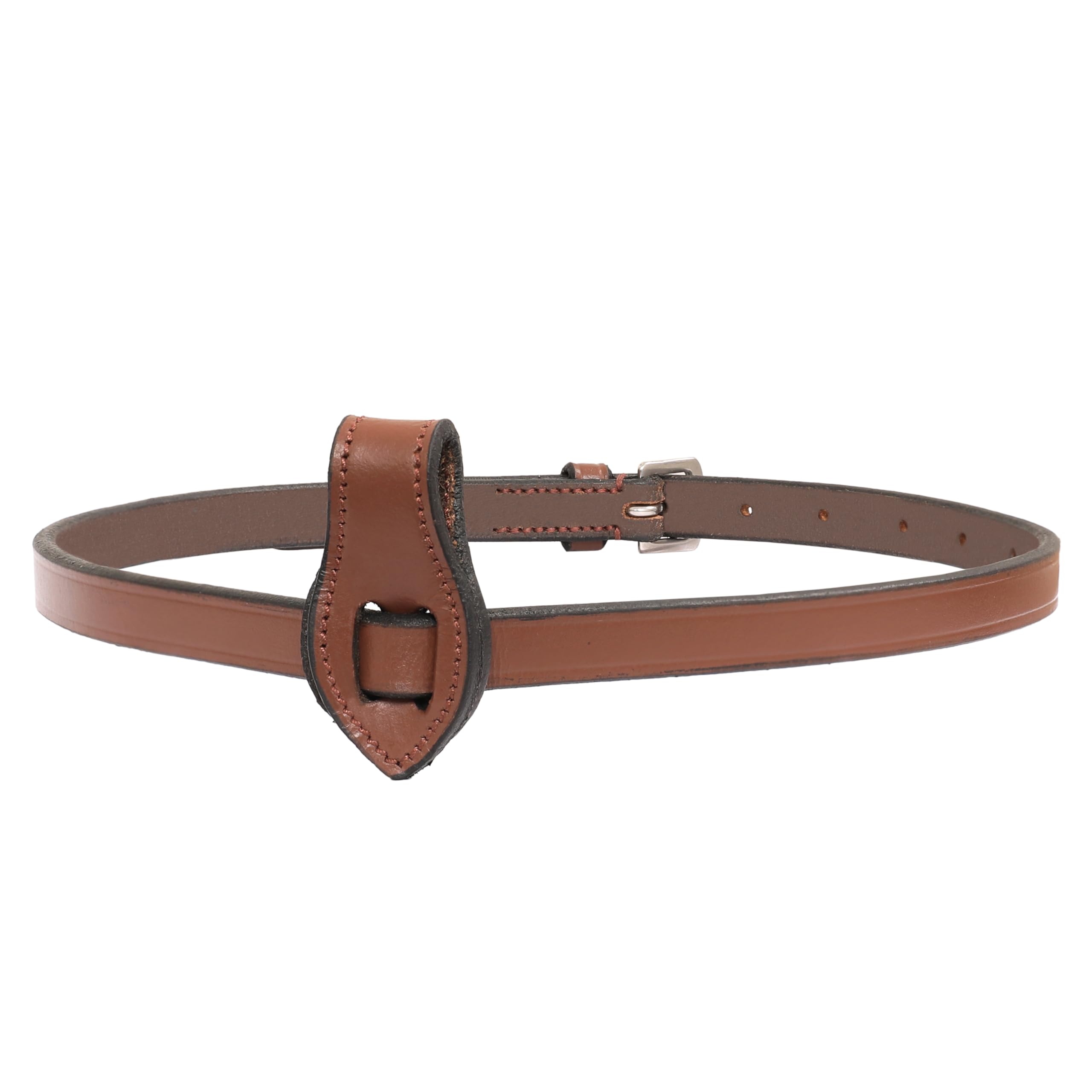 ExionPro Exion Leather Flash Noseband Attachment with Strap, Oak Brown, Full Size