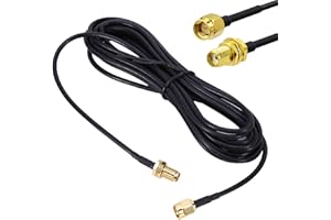 SUNTRADE 3M/5M/10M SMA Coaxial Extension Cable RG174 for WiFi LAN WAN Router Antenna (10M(33ft))
