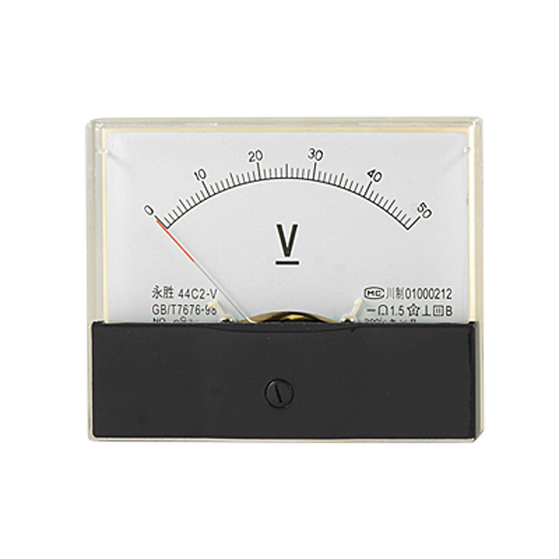 Sourcingmap 0-50V DC Voltage Panel Meter Analog Voltmeter Gauge New