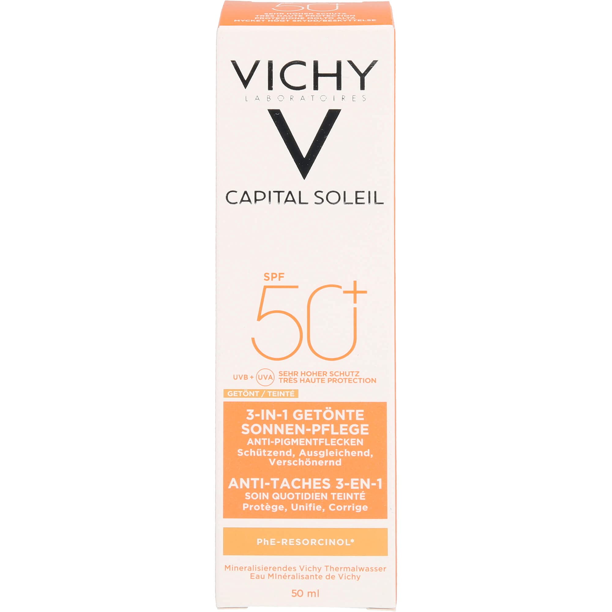 Vichy Ideal Soleil Trattamento Anti-Macchie Colorato 3 In 1 Spf 50+ 50 ml