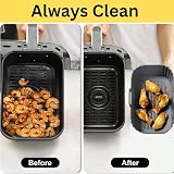 Zaid Silicone Air Fryer Liners 2 Pack for Ninja Foodi & 8-10QT Baskets view 3