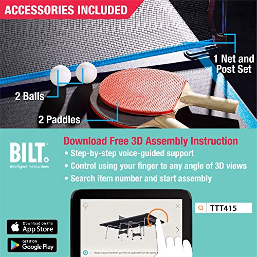 MD Sports Table Tennis Set, Regulation Ping Pong Table with Net