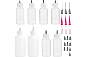 KIGITIK 8 Pack 30ml+50ml+100ml Needle Tip Glue Squeeze Bottle, Precision Tip Applicator Bottles, Liquid Dropper Bottles, for Acrylic Painting, DIY, Pigment, Quilling, Craft, Oil