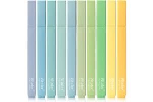 Vitoler 10Pack Bible Highlighters, Cute Assorted Colors Pastel Highlighters No Bleed Chisel Tip Highlighter for Aesthetic School Supplies