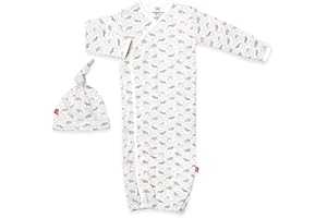 Magnetic Me Organic Cotton Newborn Sleeper Gown & Hat Set | Super Soft Organic Cotton Fabric Sleep Sack