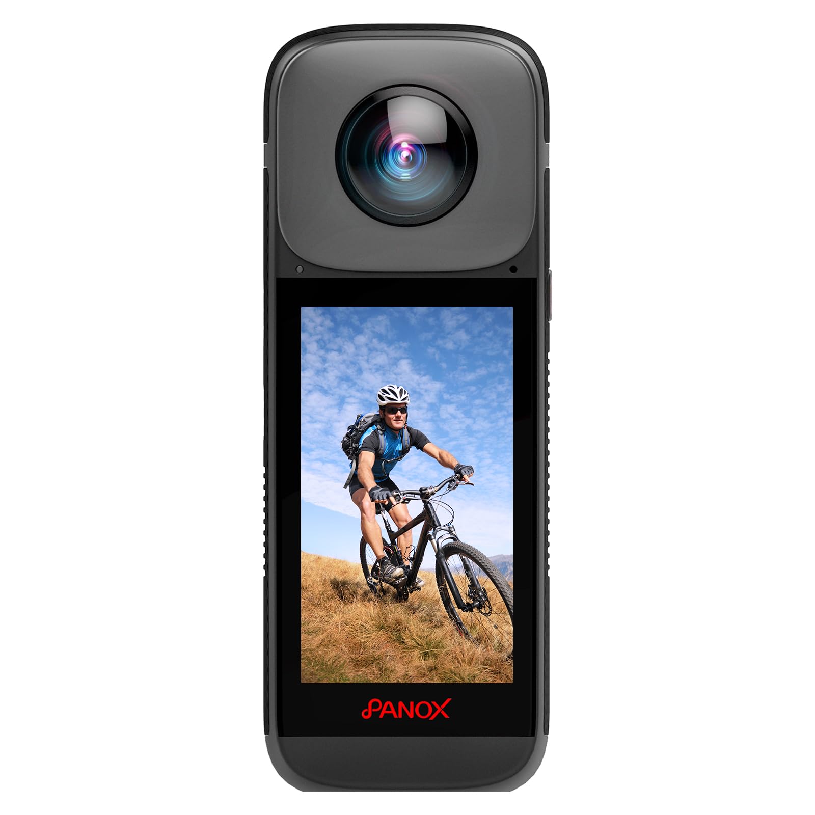 PANOX V2 360 Camera for Motorcycle - 72MP Photo, 5.7K Video, 4K Live 360° Camera, GPS Panorama, Android 10 OS, AI Editing, Stabilization, and Multi-Platform Live Streaming