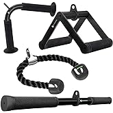 QPARVERS Cable Machine Attachment Set LAT Pulldown Attachments Weight Machine Accessories for Home Gym