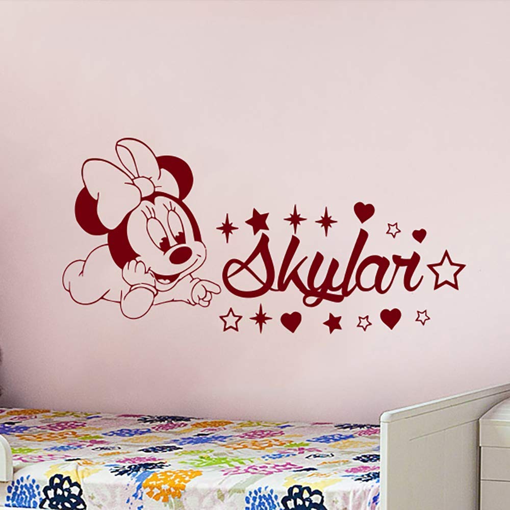 Amazon Com Name Wall Decal Baby Minnie Mouse Vinyl Decals