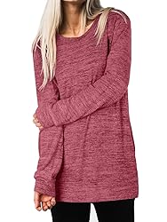 XIEERDUO Womens Sweatshirts Crewneck Tunic Sweaters