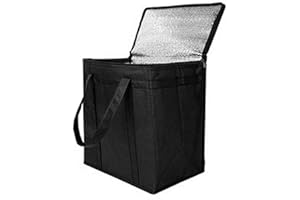 Food Delivery Bag, Foldable Reusable Thermal Bag for Food Delivery, Insulated Bagpack for Restaurants, Takeaway, Insulated Ba