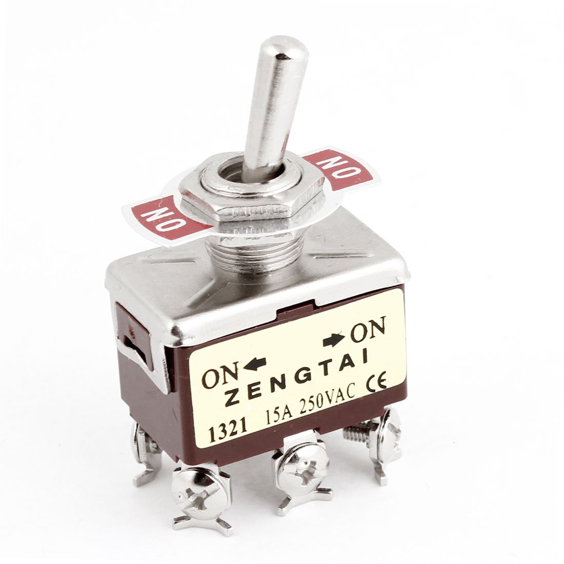 Sourcingmap DPDT ON/ON 2 Way 6 Screw Terminals Toggle Switch 15A AC 250V Self-Locking