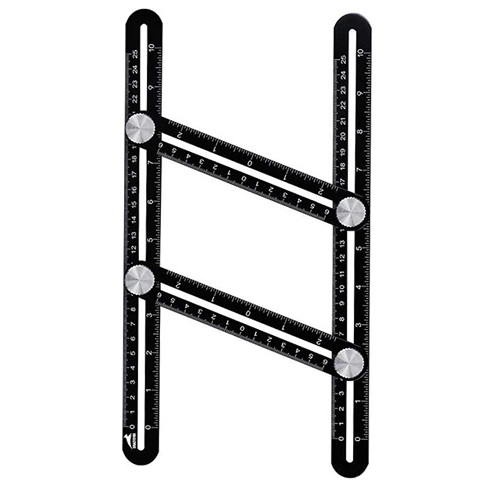 BOROCO Aluminum Alloy Template Tool, Multi Angle Measuring Ruler Aluminum Alloy Template Layout Tool for Handymen Builders Craftsman(Black+Blue)