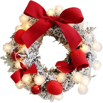 Amazon Com Yc Christmas Flocking Garland With Lights Suitable