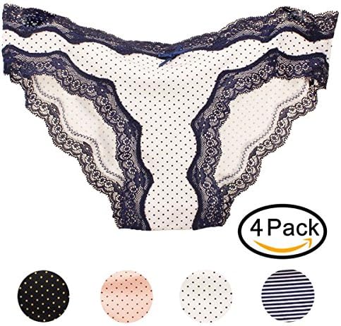 Panbra All Over Lace Trim Bow Hipster Breathable Bikini Panties A M