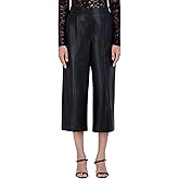BCBG New York Womens Faux Leather Cropped Pant