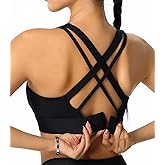 High Impact Sports Bra for Women - Criss-Cross Back, Molded Cups, Hook and Eye Closure - High Support Running Bra