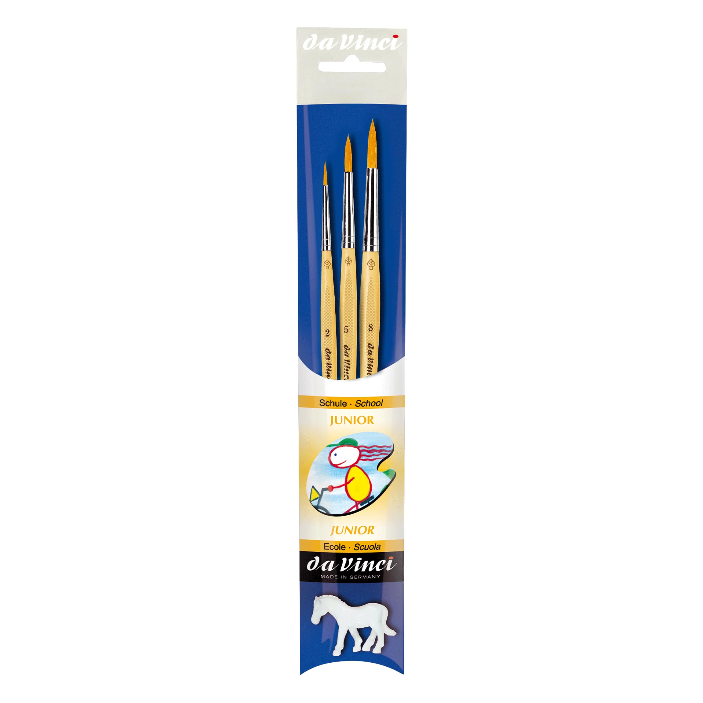 Da Vinci 4212 Series Water Colour Brush Set, Bristle, Blue/Yellow, 30 x 30 x 30 cm