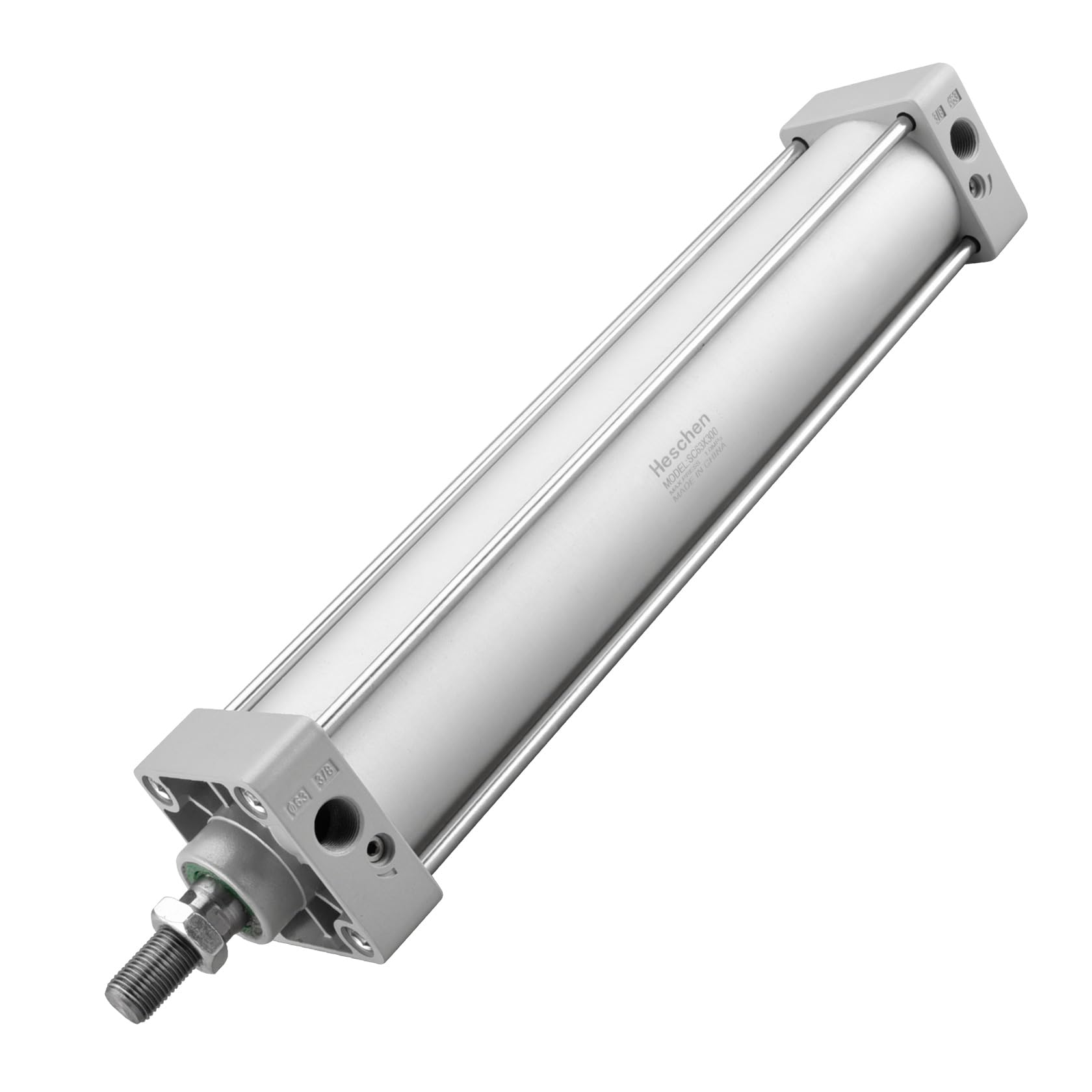 Heschen Pneumatic Standard Air Cylinder, SC 63-300, PT3/8'' Port, 63mm Bore, 300mm Stroke, Double Acting