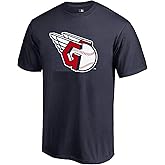 Outerstuff MLB Youth 8-20 Team Color Cool Base Polyester Performance Primary Logo Short Sleeve T-Shirt (18-20, Cleveland Guardians Navy)
