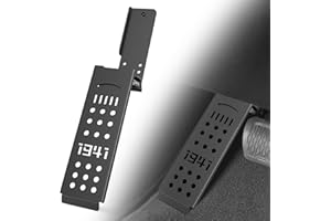 EYOUHZ for JL 4XE & JT Dead Pedal Left Side Driver Side Adjustable Foot Rest Kick Panel Compatible with 2018 2019 2020 2021 2022 2023 2024 2025 Jeep Wrangler JL JLU 4XE & Gladiator JT, Black