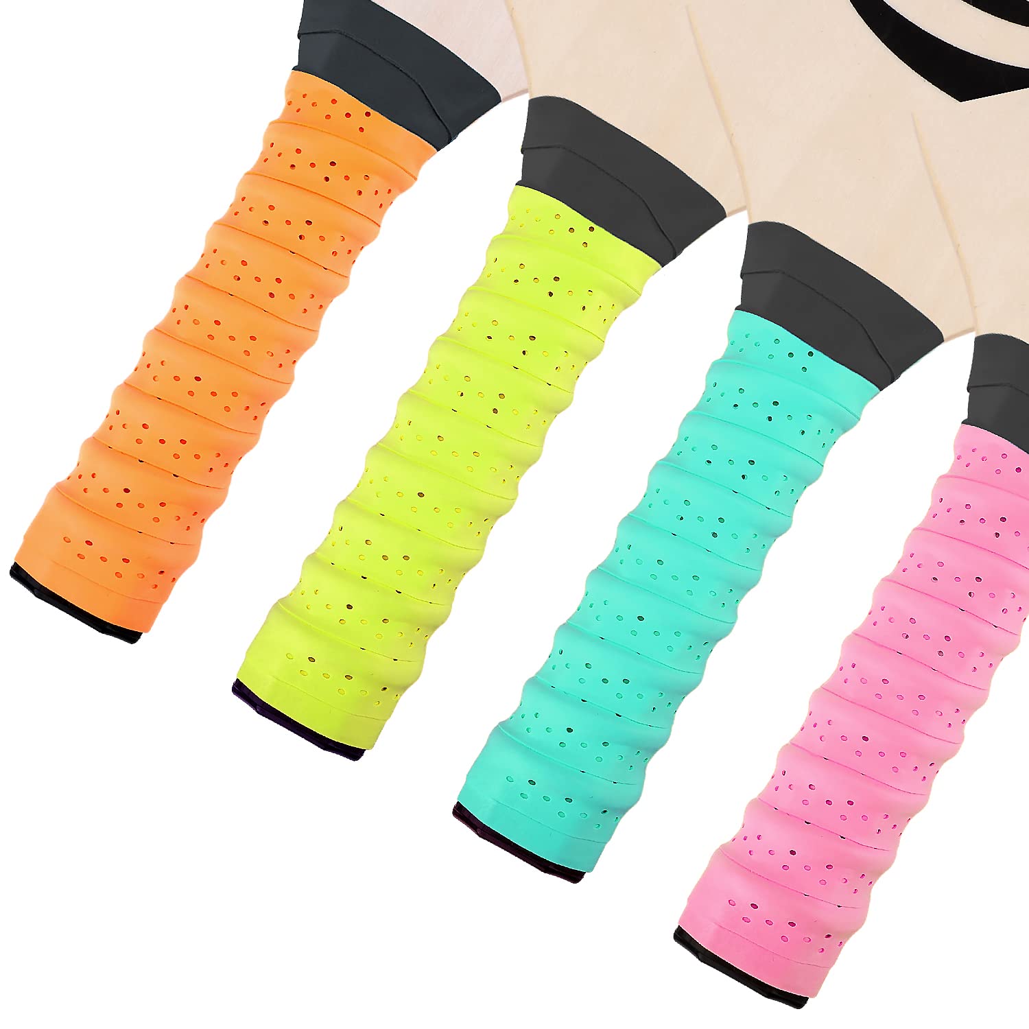 SAVITA 4pcs Pickleball Paddle Grip Tape, Pickleball Grip Wrap Moisture Wicking Thickened Pickleball Overgrip Wrap Replacement Handle Wrap for Pickleball Paddle Badminton Tennis