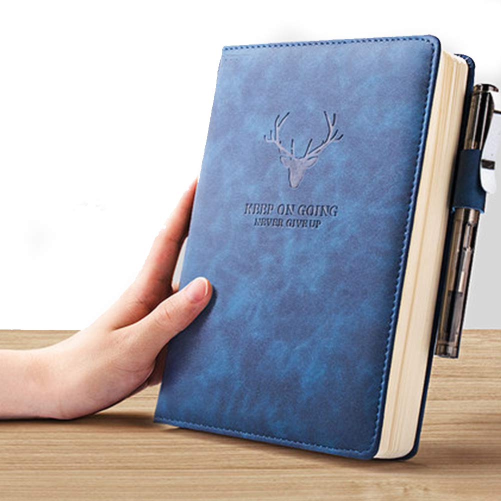 A5 Leather Ruled Notebook Elegant Business Notebook/Notepad, Journal 360 Page with Pen Loop, 180 Sheets of Paper