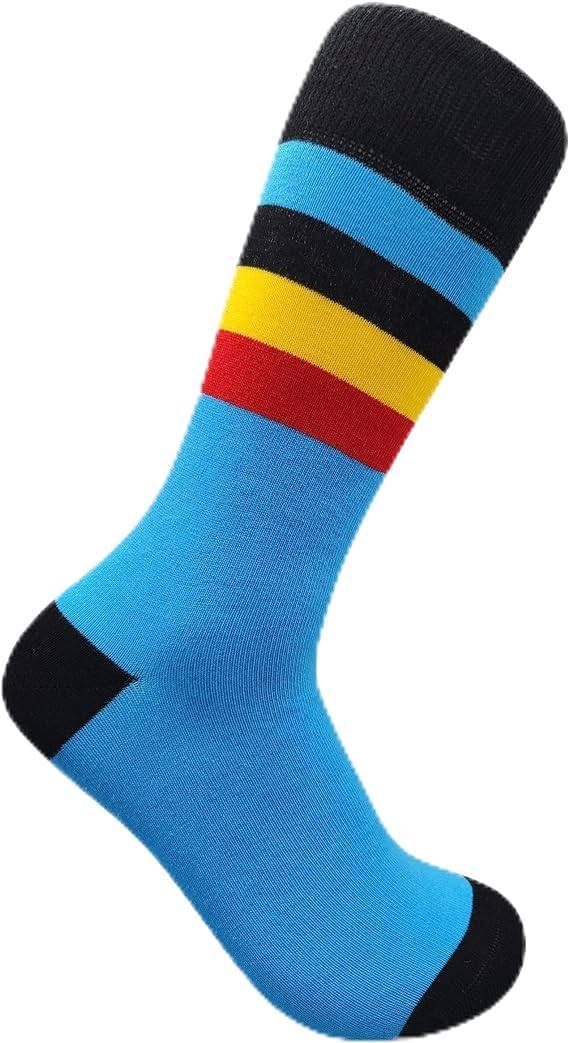 Retro Football Novelty Fan Socks for European Nations - England, France, Germany Fans - Premium Cotton Socks- UK Size- 7-11 - Belgium Away 1970