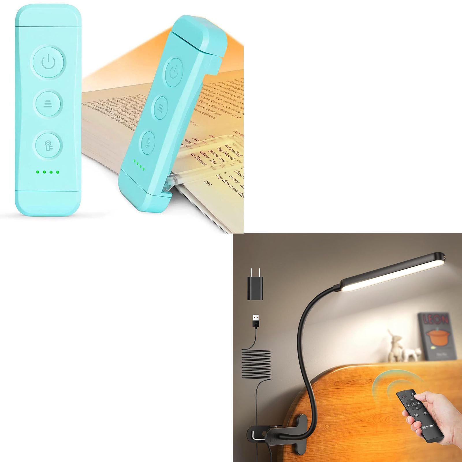 Glocusent USB Rechargeable Book Light for Reading in Bed, Portable Reading Light, Compact & Long Lasting, Perfect for Book Lovers