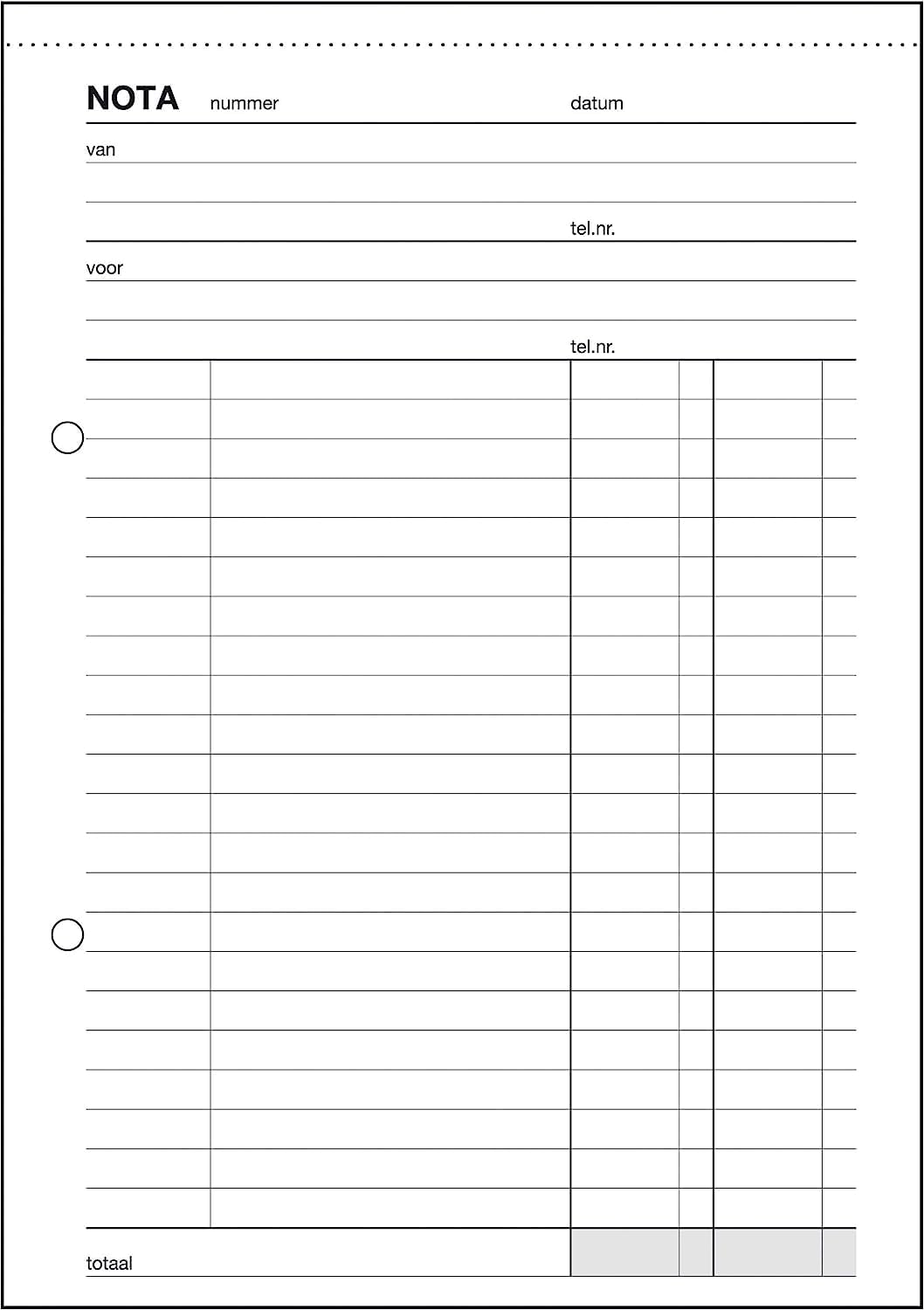 Sigel Expres Not Ablok – Dutch Invoice Forms a5