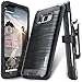COVRWARE Iron Tank Series Case Compatible with Samsung Galaxy S8 Plus, [Screen Protector] Heavy Duty Full-Body Rugged Holster Armor [Brushed Metal Texture] Case [Belt Clip][Kickstand], Black