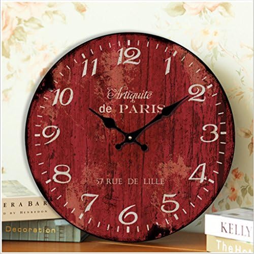 American country living room wall clock watch European fashion creative minimalist clock quartz pocket watch large wooden wall clock a