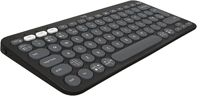 Logitech Pebble Keys 2 K380s Multi-Device Bluetooth Keyboard UK QWERTY Graphite