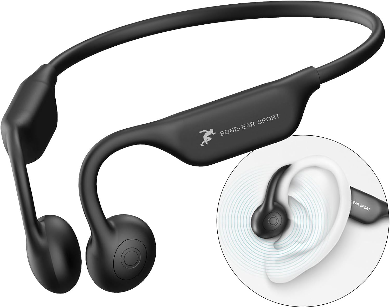 Photo 1 of Bone Conduction Headphones - Bluetooth 5.4 Open Ear - Bone Conduction Earbuds 15Hrs Playtime Wireless Headset Sport Headphones for Running/Cycling/Gym/Workout/Hiking/Drive - Gift for Athletes/Runners